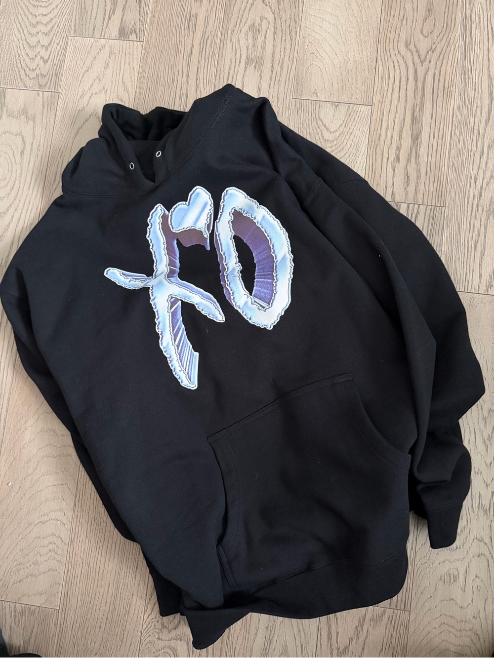 Men's Black Logo Hoodie Sweatshirt - The Weeknd XO Merch